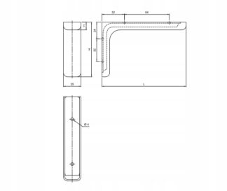 Uchwyt pod półkę 12cm biały