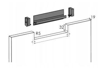 Zestaw montażowy z zaślepkami TOTAL (CC)- SYMA32 - złoty mat