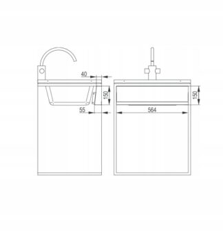 Półka na akcesoria pod zlew  Blenda 60 srebrna