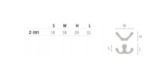 Wieszak meblowy Z-391-110-G5, satyna