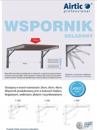 KĄTOWNIK SKŁADANY L-400 BIAŁY