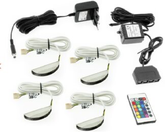 Zestaw klipsów led Metal RGB - 4 klipsy