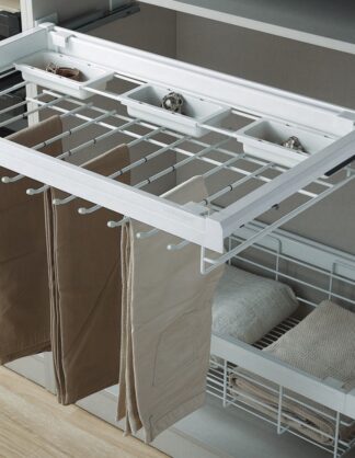 Szuflada wysuwana ELIS na spodnie z organizerem W600 - biała