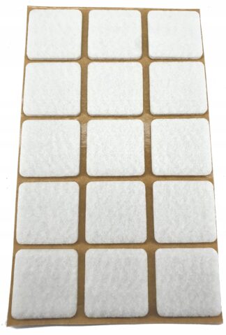 Podkładka filcowa biała-kwadrat 30x30mm, h=3mm