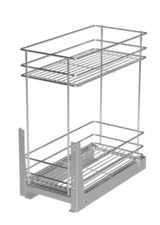 Cargo mini 200mm, 2poziomy, srebrne P22