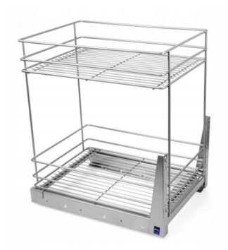 Cargo mini 300mm, 2-poziomy, srebrne, na prowadnicy tandem