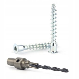 Wkręt konfirmat do drewna 6,4x50mm 1000sz + wiertło