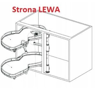 Nerka W-600+mata Lewa - soft close - biała