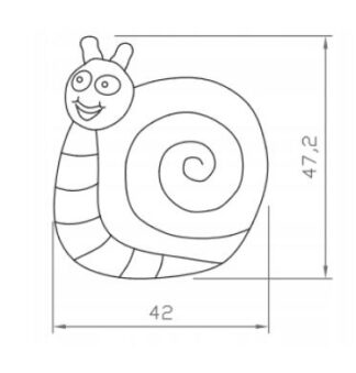 Gałka, uchwyt meblowy dziecięcy ślimak, GS008