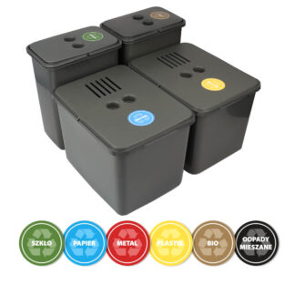 Sortownik, kosz na śmieci z filtrem węglowym do szafki 600mm, 40L