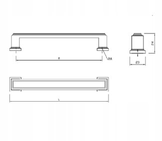 Uchwyt meblowy UR079, 96mm, miedź antyczna