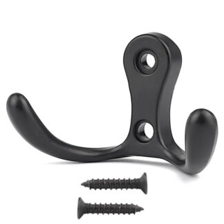 Wieszak meblowy dwupunktowy gładki CZARNY MAT DW19