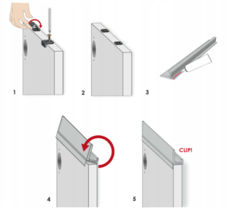 Zestaw montażowy z zaślepkami SYMA14 - czarny połysk P10