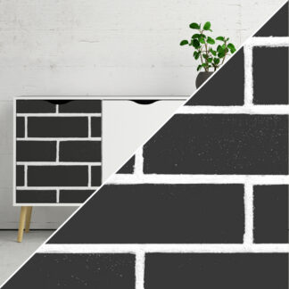 Okleina meblowa samoprzylepna 45x100 cm Czarna cegła