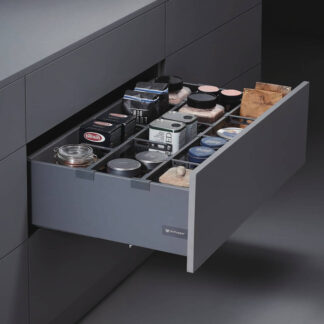 Unihopper - Szuflada Cienkościenna PUSH TO OPEN, L-400 H170mm - Antracyt