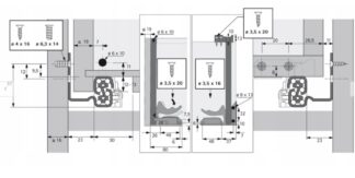 Quadro V6 z Push to open, 400 mm, lewa, art. nr. 9225739