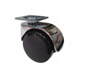 Kółko obrotowe GORDON fi50 czarne z hamulcem