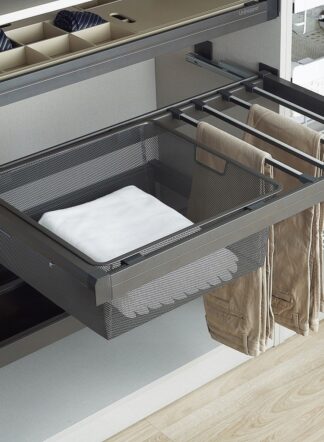 Szuflada wysuwana na spodnie ELIS W800 + kosz H285 - Mocca