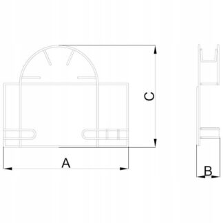 Wieszak na rurę do odkurzacza mały, biały