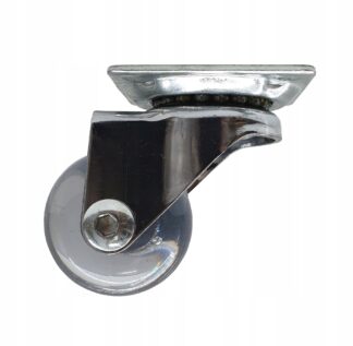 Kółko meblowe obrotowe fi35 przeźroczyste