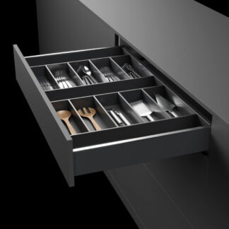 Szuflada Avantech YOU, L-450, H-101mm, antracyt z prowadnice Quadro