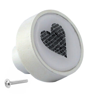 Gałka drewniana GD08 GAMET Czarne serce