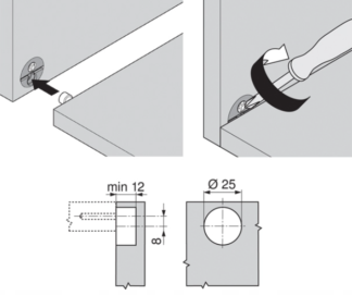 ZŁĄCZE-OBUDOWA NA WCISK Z WKRĘTEM BIAŁE