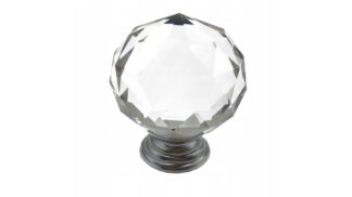 Gałka meblowa HELV, kryształowa, 30mm, transparentna (chrom)