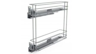 Cargo mini boczne, lewe, 200mm, 2-poziomy, srebrne, na prowadnicy tandem