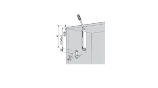 Siłownik AVENTOS HK-XS Tip-On, współczynnik mocy 800-1600 + Mocowanie