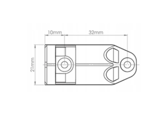 Adapter do amortyzora podwóny szary