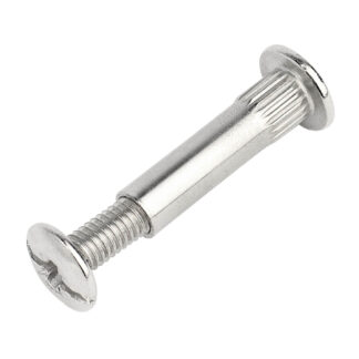 10 X Złącze meblowe fi8, tuleja + wkręt, chrom