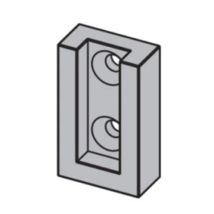 Uchwyt drążka AP - 12*34  [montowany do boku] - aluminium