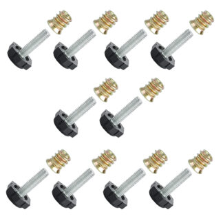 10x Stopka, nóżka meblowa regulowana M6 z mufą