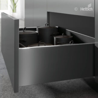 Szuflada HETTICH AVANTECH L550 H187 antracyt, prowadnice ACTRO