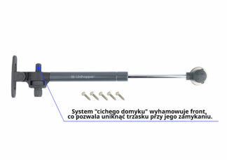Podnośnik gazowy UNIHOPPER -soft close- 80N +akces. CS110IJ.80.DG
