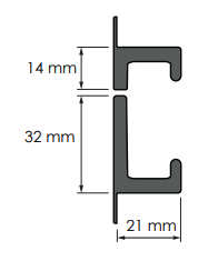 Zestaw montażowy z zaślepkami SYMA14 - aluminium