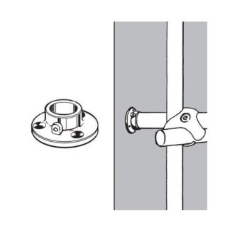 Rozetka fi25 - chrom