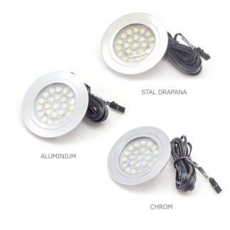 Oprawa meblowa, wpuszczana ROUND, 1,8W, 24 LED, aluminium, BZ