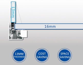 Unihopper - Szuflada cienkościenna 2D, L-550 H120mm - Biała