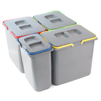 Sortownik na śmieci do szafki 60cm, 52L