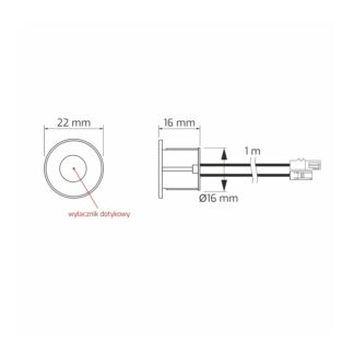 Wyłącznik dotykowy LED Biały