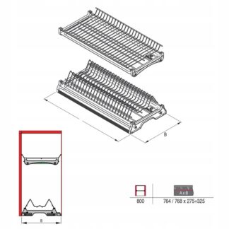 ociekarka 800 variant 3 chrom WE06.1127.01