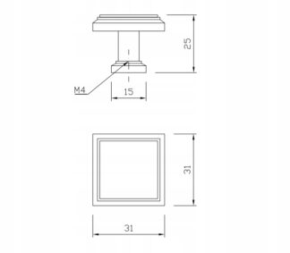 Gałka meblowa AMIX retro GR079 czarna miedź