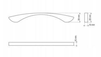 Uchwyt meblowy UU03, 160mm, czarny mat
