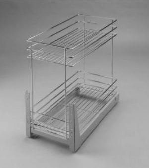 Cargo mini 300mm, 2-poziomy, srebrne P22