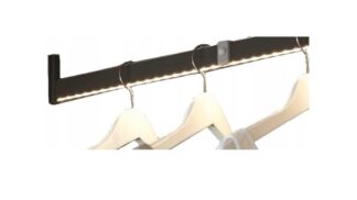 Drążek aluminiowy pod LED do szafy  AP 12*30 L-3000 srebrny