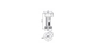 Nóżka kuchenna Volpato h-100mm - 400kg