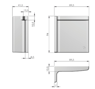 Zaślepka plastikowa do zawieszki H11- prawa, biala.
