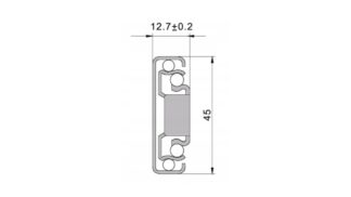 Prowadnica kulkowa GH-Pro V, L-700mm, H45mm, cichy domyk, kpl